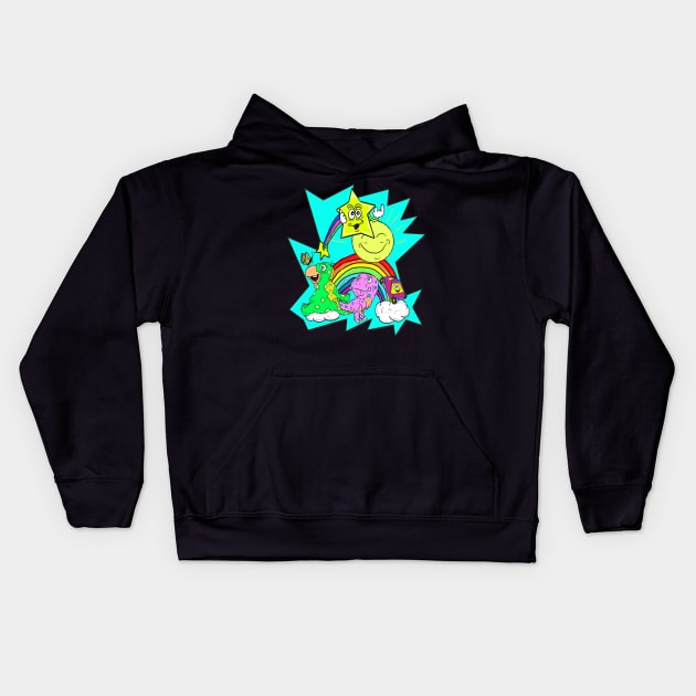 Cute dinosaur Kids Hoodie by Jimpalimpa